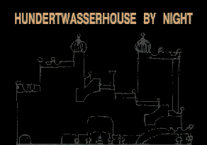 HUNDERTWASSERHOUSE BY NIGHT