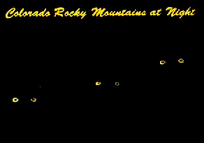 Colorado Rocky Mountains at Night