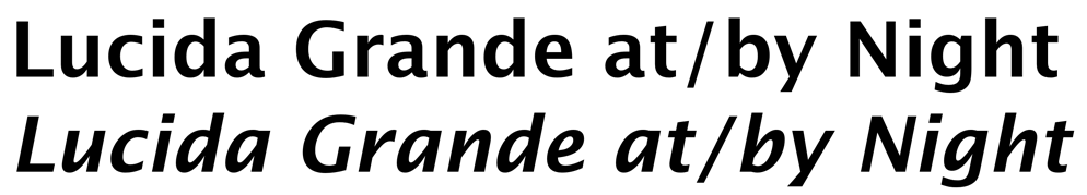Lucida Grande