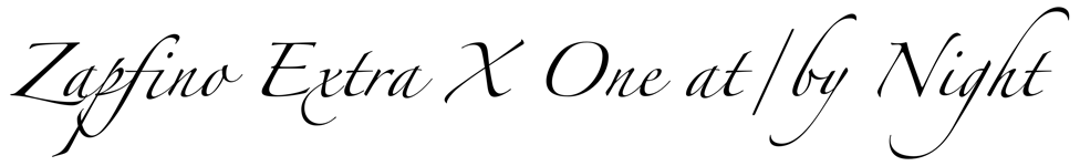 Zapfino Extra X One